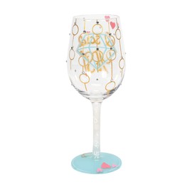 Enesco Designs by Lolita Wedding I Said Hand-Painted Artisan Wine Glass, 15 Ounce, Multicolor