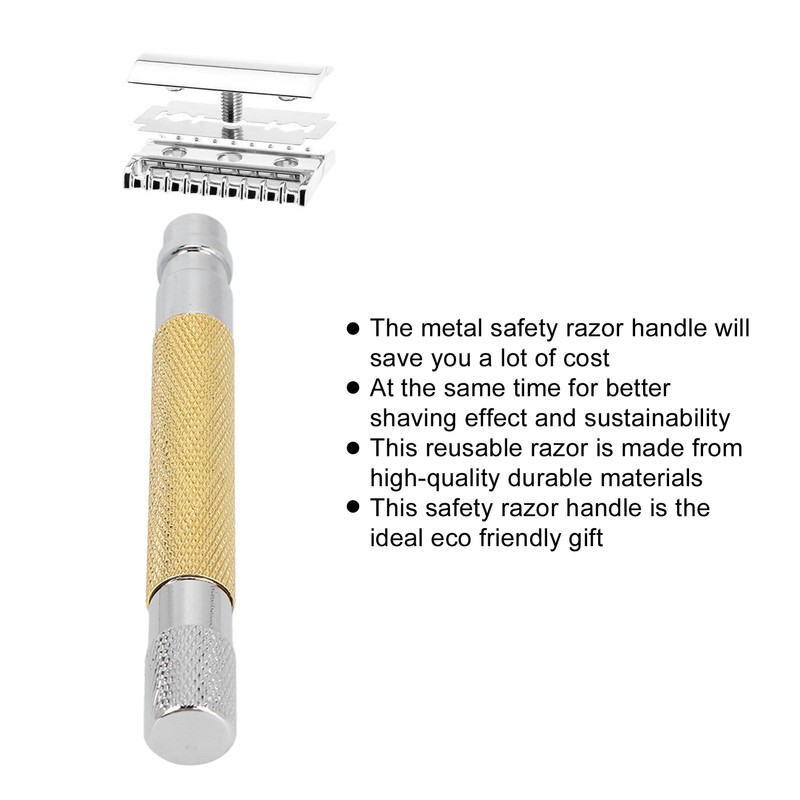 Old Fashioned Razor Handle Zinc Alloy Retro Long Handle Shave