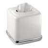 iDesign Square Tissue Box Cover for Bathroom Vanity, Countertop, or