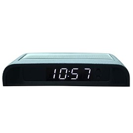 Solar Digital Clock for Car,Automotive Stick On Clock High Precision Car Electronics Interior Decorations for Vehicles,Glow in The Dark Electronic Clocks (White)