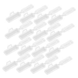 FELTECHELECTR 50pcs Transparent Cable Label Organizer Durable Wire Tags Holder for Easy Identification of Cords and Cables Reusable Design for Simple Installation