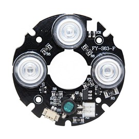 CENPEK 850 nm Infrared 3 LED Array Board IR Illuminator with IR Range up to 30 m for All Types of Camera Modules, Power DC 12 V