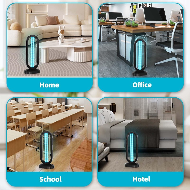 Feefir UV Light Sanitizer,4-Speed Timing and Remote Control UVC Home