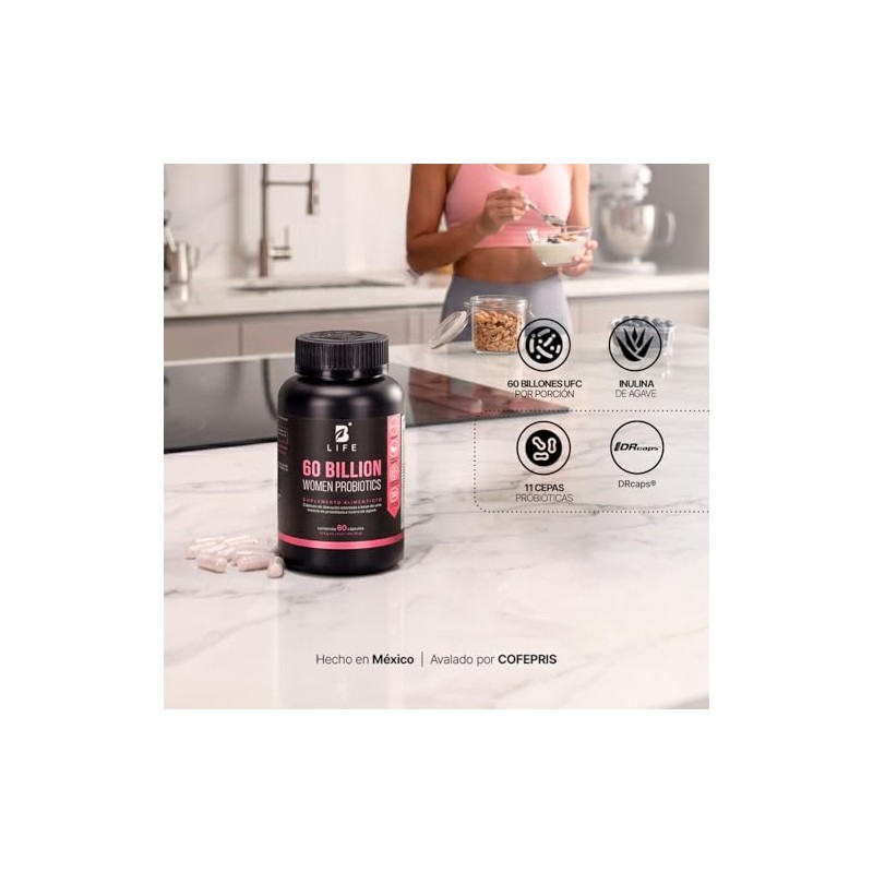 B Life Probiticos para Mujer 60 cpsulas 60 Billones con