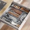 AIYoo 2 PCS Large Clear Drawer Organizer Expandable Cooking Utensil