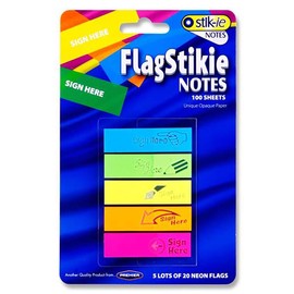 Premier Stationery W2117512 "Sign Here" Stik-ie Notes Flag Page Markers
