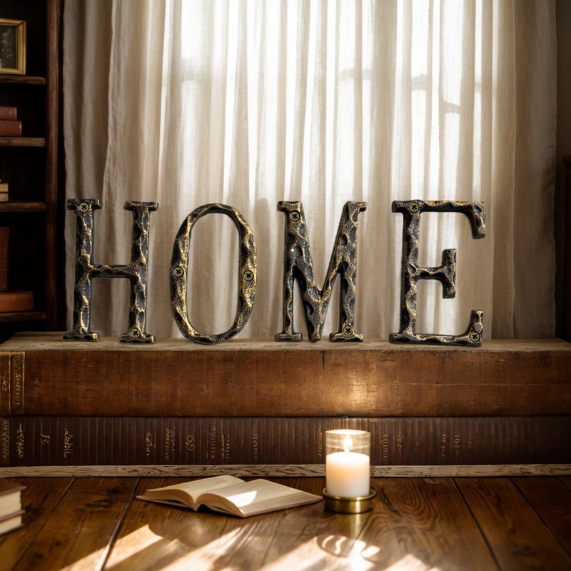 5-Inch House Numbers & Letters -Cast Iron Anti-Rust Mailbox Numbers-Address