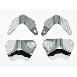 KAISH Polishing Chrome 8pcs Metal Guitar AMP Amplifier Cabinet Corners Speaker Corner for FD Style Amplifier