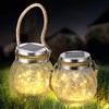 Solar Hanging Lanterns Outdoor Waterproof, Table Lamps Decorative Cracked Glass