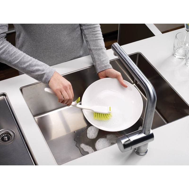 Joseph Joseph Edge Dish Brush with Integrated Sink Rest, Green