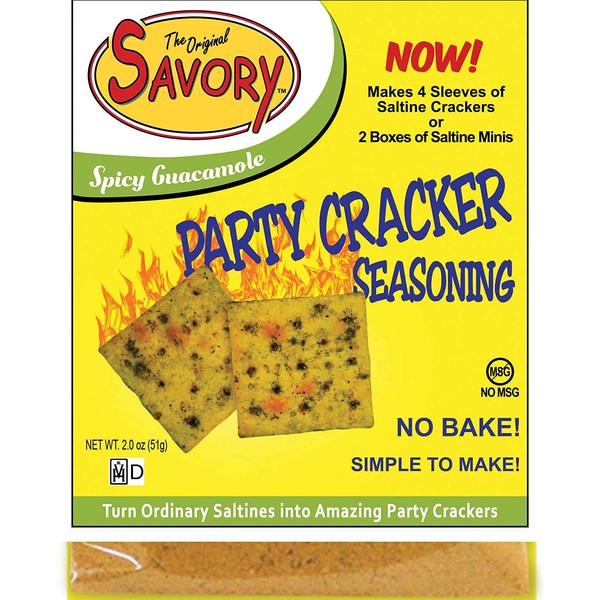 Savory Saltine Seasoning, 1.4 Ounce, Spicy Guacamole, 1 Pack