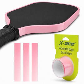 3.0 Pickleball Edge Guard Tape 3-Pack - Stretchable Electrostatic Adsorption Protection for 16mm Paddles, 30mm x 750mm - No Glue Residue, Self-Healing Bubble-Free Shield (Soft Pink Gradient - 3pcs)