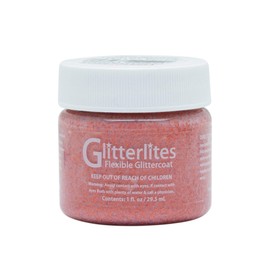 Angelus Flexible Glittercoat Glitter Paint, Orange Orange