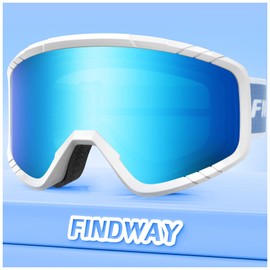 findway Kids Ski Goggles OTG, [2023 Upgraded] Snow Goggles for Youth Toddler Age 3-16, All Helmet Compatible Anti fog & glare 100% UV Protection Pecfect for Winter Sport