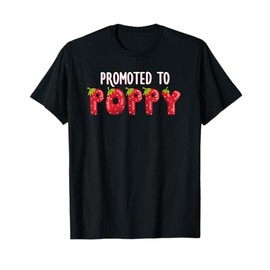 Promoted To Poppy Strawberry First Birthday Family Party T-Shirt
