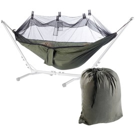 Semptec Urban Survival Technology Hammock Net: Set of 2 Parachute Silk Hammock with Mosquito Net (Foldable Hammock, Hammock with Mosquito Nets, Picnic)