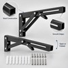 2 Pack 6 Inch Folding Shelf Brackets, 90° Metal Wall