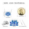 OHAYOO Opal Lotus Necklace Women's 925 Sterling Silver Lotus Pendant