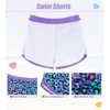 ACOCOPY Rash Guard Sets for Girls Long Sleeve Purple Leopard