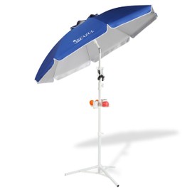 Seazul 6.5ft Sun Shade Umbrella, Portable Umbrella with Stand for Sports, Adjustable and Lightweight, Sun Protection, Royal Blue
