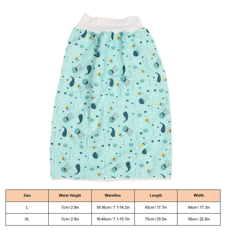 Adult Diaper Skirt Wearable Incontinence Mat Washable Cotton Cloth Reusable