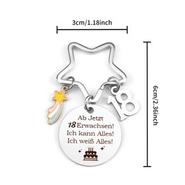 Gifts for 18th Birthday Girl Keyring Gifts 18th Birthday Boy Gifts for 50th Birthday Man Girl Guest Gifts Birthday Adult, 18