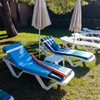 4Pcs Beach Towel Clips for Chair HADEEONG Seashell Towel Bands