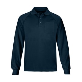 MOHEEN Men's Long Sleeve Golf Polo Shirts Collared Athletic Quick Dry Lightweight Work Shirts(Navy,XXL)