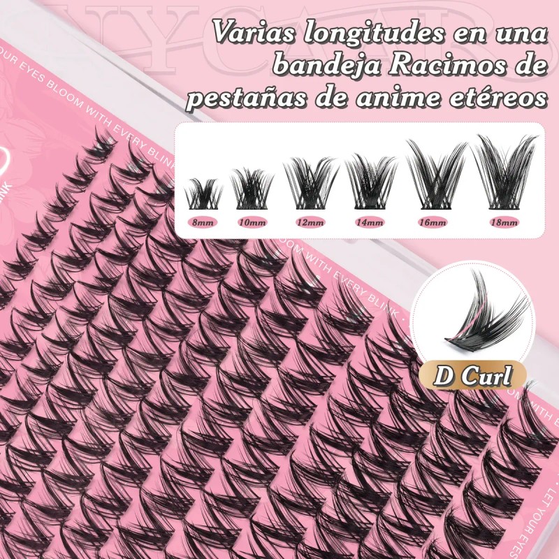 Kit Pestañas Naturales Wispy Nycaar Con Pegamento Diy