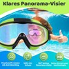 Vvinca Kinder-Schwimmbrille mit Comfort-Stoffband Weitwinkel Anti-Beschlag/UV Schutz Wasserdichte Schwimmbrille für
