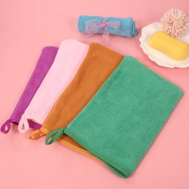 PHOGARY Washcloth Small Towels Set 5 Pack Wash Cloth for Face Body, 21×15cm Microfibre Lightweight Absorbent Soft Face Wash Mitts, Small Mitt Guest Hand Towel (5 colors)