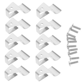 Hohopeti 10pcs Heavy Duty Stainless Steel Wallboard Hooks No Punching Required Vinyl Siding Clips for Hanging Decorations for Signs Ornaments