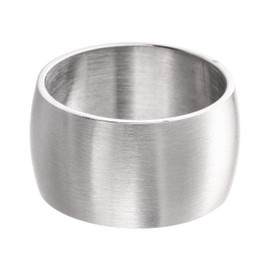 meditoys Stainless Steel Ring for Men and Women Band Ring 8.10 or 12 mm Wide Matte Silver / Brushed or Polished Silver, Stainless Steel