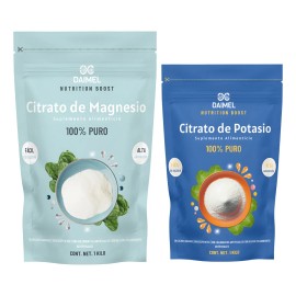 1 Kg Citrato De Magnesio + 1 Kg Citrato De Potasio En Polvo