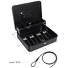 Cash Box with Money Tray and Lock, Large Money Box