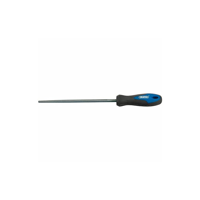Draper 44955 8106B Round File and Handle, 200mm , Blue