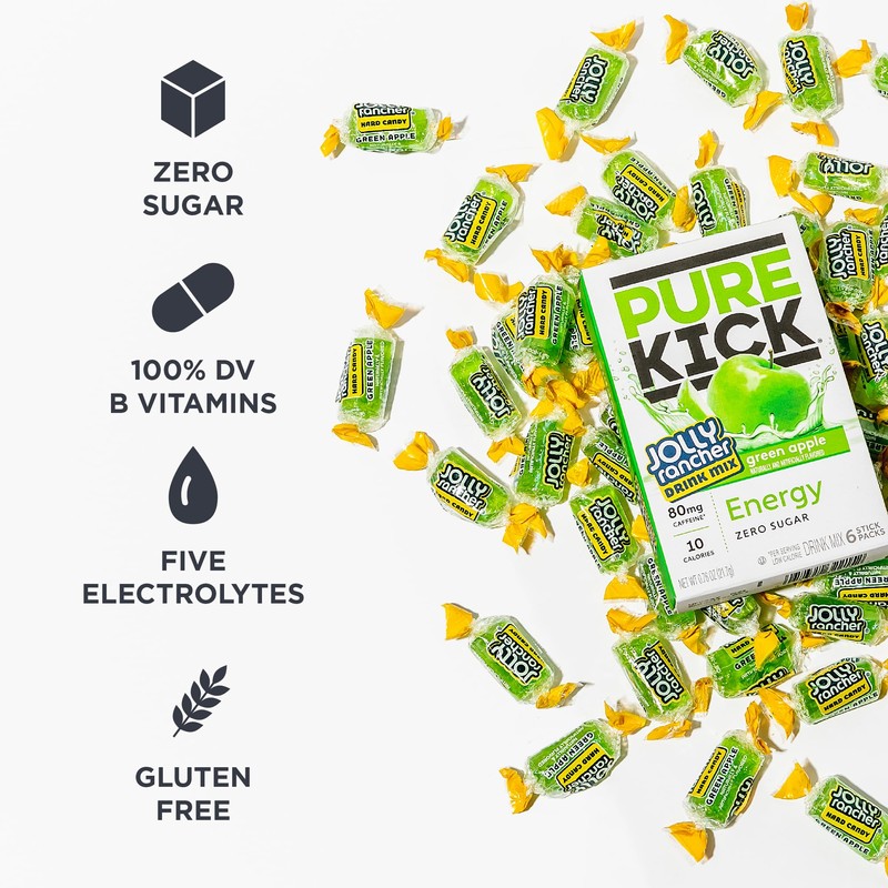 PURE KICK Energy Singles To Go Drink Mix, Jolly Rancher