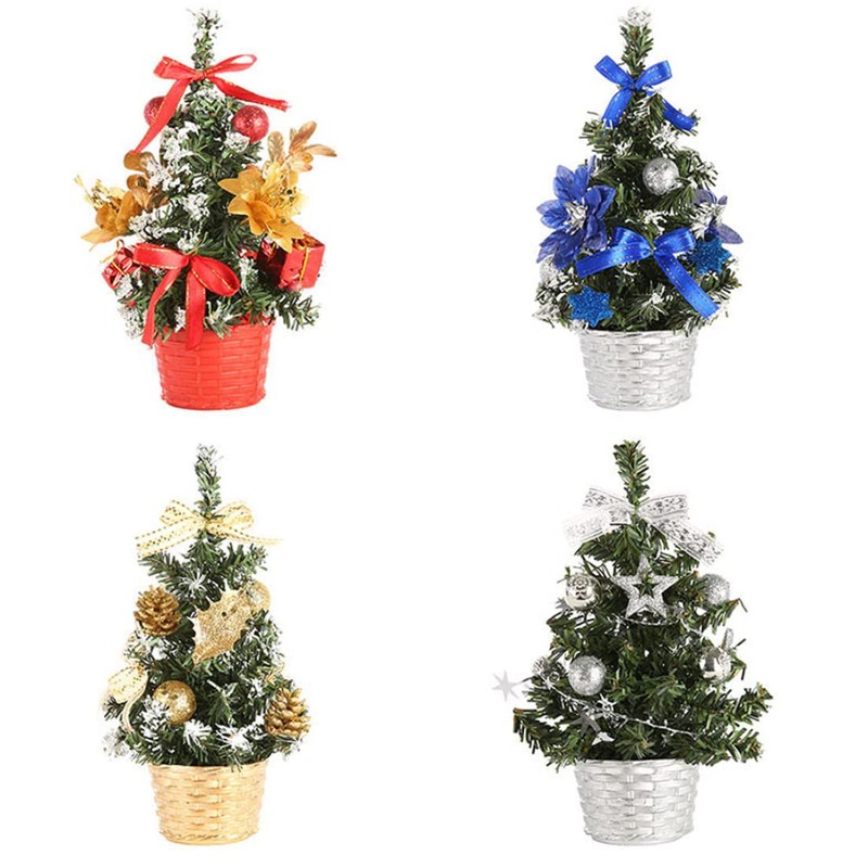 Mini Christmas Tree Artificial Small Xmas Tree Tabletop Desk Decorations