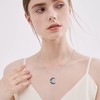ECHOOY Star and Moon Necklace 925 Sterling Silver Women's Crescent