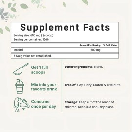 Inositol Polvo Premium 1 Kilogramo 1666 Porciones Eg I20 Sabor Nd