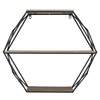 Oakrain Black Floating Wall Shelf, Hexagon Floating Shelves, Shelf Wall