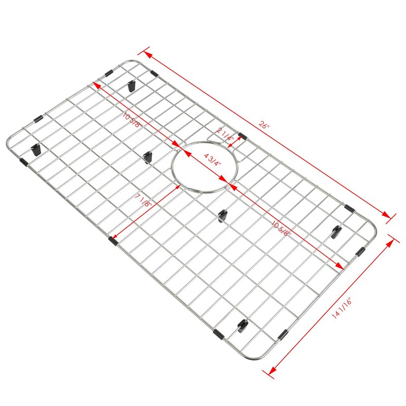 LQS Stainless Steel Kitchen Sink Bottom Grid and Sink Protector,