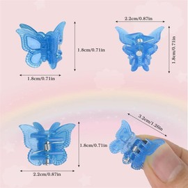 50 Pieces Butterfly Hair Clips Jelly Color Mini Clips , Beautiful Accessories for Women and Girls with Box Packaged , 15 Matte Candy Colors