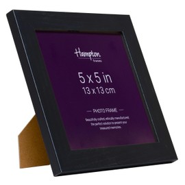 Hampton Frames OXFORD 5x5 (13x13cm) Pack of 1 Black Picture Frame Acrylic (Non-Glass) OXF55NGX-1PK