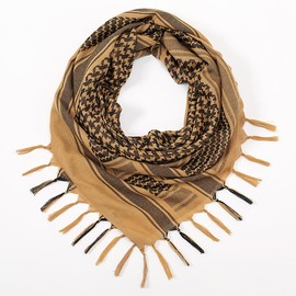 Perturga Arab Scarf, Scarf, Stole, Tactical Military Afghan Airsoft Game, Plaid, Cotton, Shemag, Unisex, All Seasons, sand