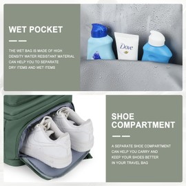 wassdins Large Travel Backpack for Men Women, Mochila de Viaje Carry on Backpack Flight Approved Luggage Backpack, Personal Item Travel Backpack Tiktok Backpack Waterproof Morral de Viage