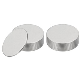 PATIKIL 14 Pcs Metal Stamping Blanks, 35mm Round Stamping Name Tags Stainless Steel Blanks Metal Plate for Laser Engraving Stamping Dog Tags Keychain Making