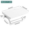 Hoimpro Brushed Silver Aluminum Toilet Paper Holder with White Natural