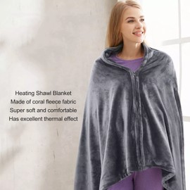 Electric Heated Blanket with 3 Gear Temperature Control, Made of Coral Fleece and Carbon Fiber for Safe Heating, Ideal As Heated Throw Blanket Warmer or Grandma Gifts