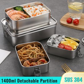 1400ml Stainless Steel Lunch Box – Insulated, Leak-Proof, BPA-Free, Eco-Friendly Food Container for Office, School & Travel